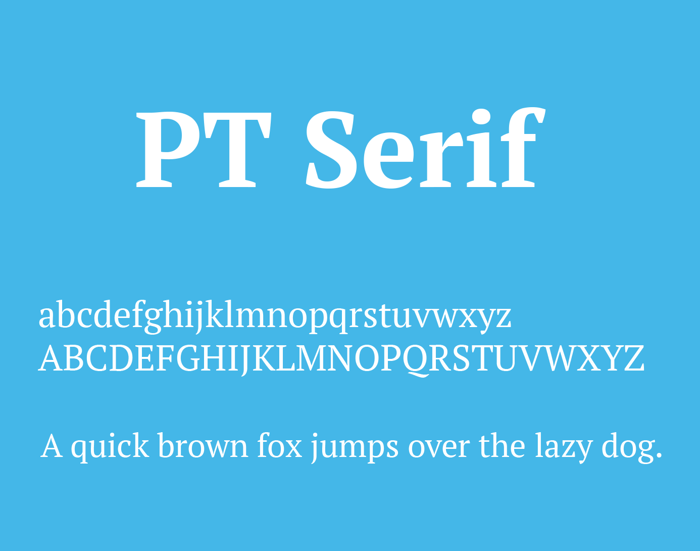 Пример шрифта PT Serif #1