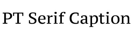 Пример шрифта PT Serif Caption #1