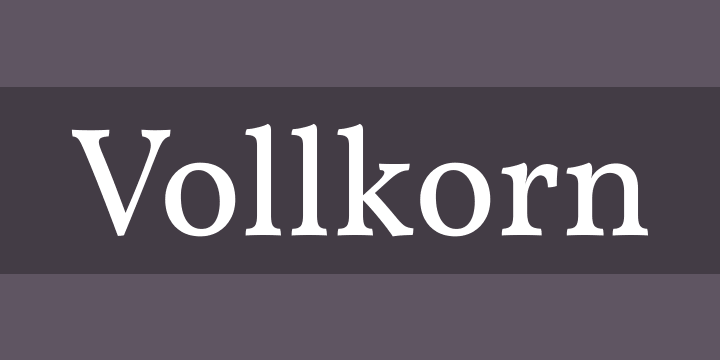 Пример шрифта Vollkorn #1