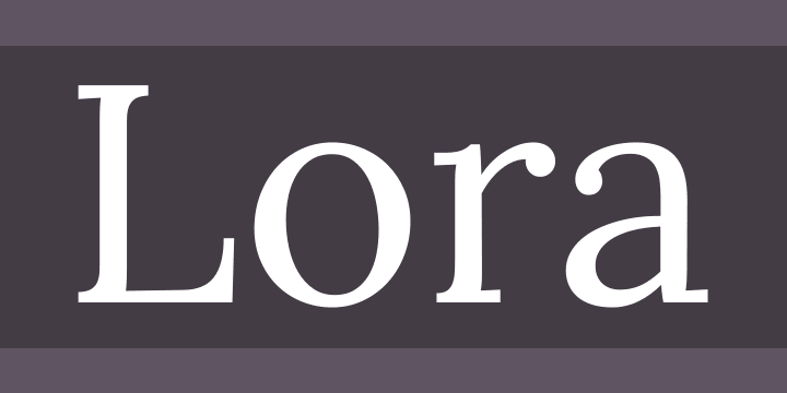 Пример шрифта Lora #1