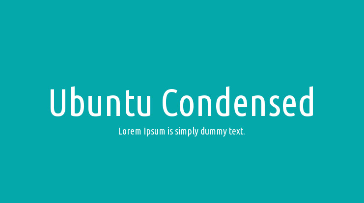 Пример шрифта Ubuntu Condensed #1