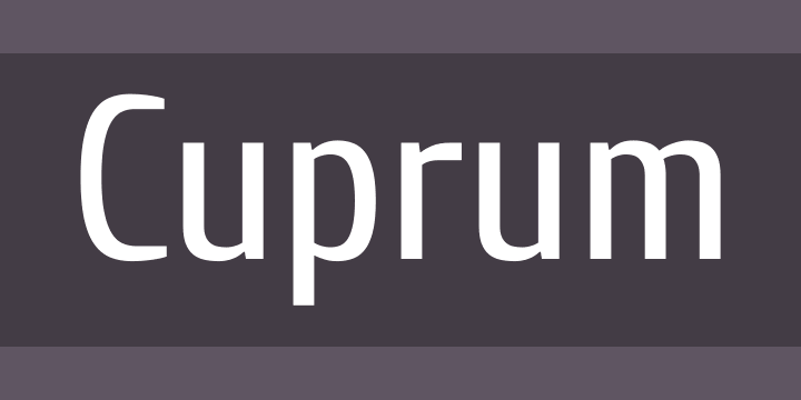 Пример шрифта Cuprum #1