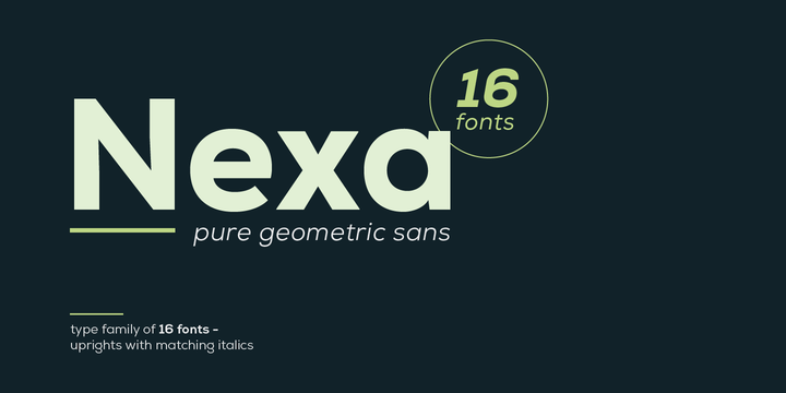 Пример шрифта Nexa #1