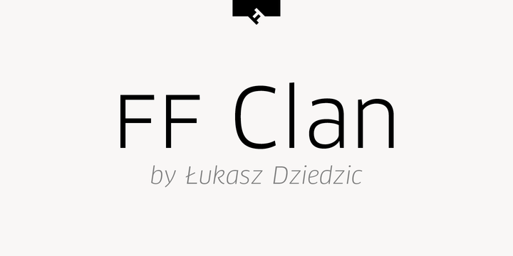 Пример шрифта FF Clan #1
