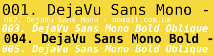 Пример шрифта Dejavu Sans Mono #5