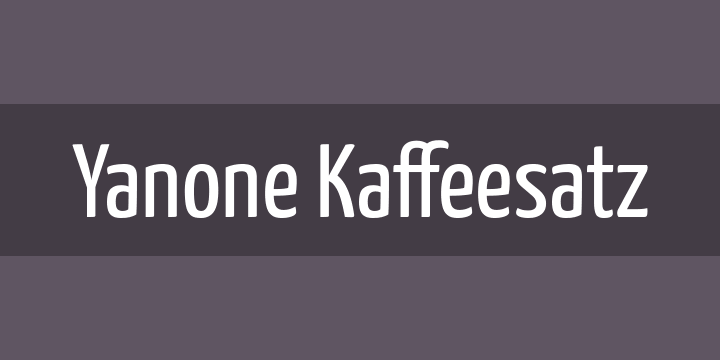 Пример шрифта Yanone Kaffeesatz #2