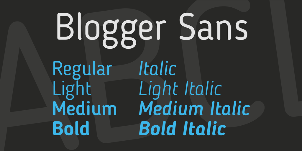 Пример шрифта Blogger Sans #1