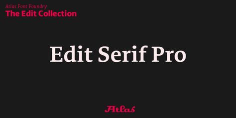 Пример шрифта Edit Serif #1
