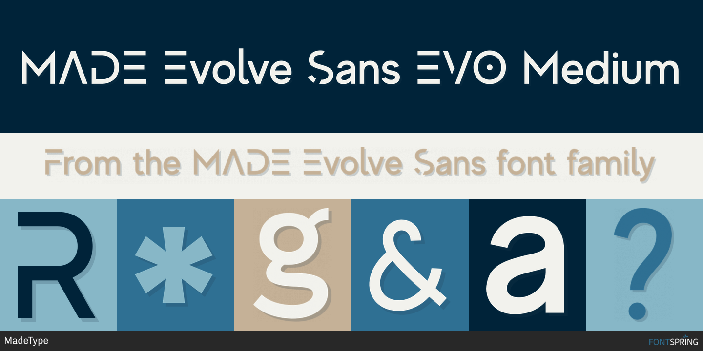 Пример шрифта Evolve Sans EVO #1