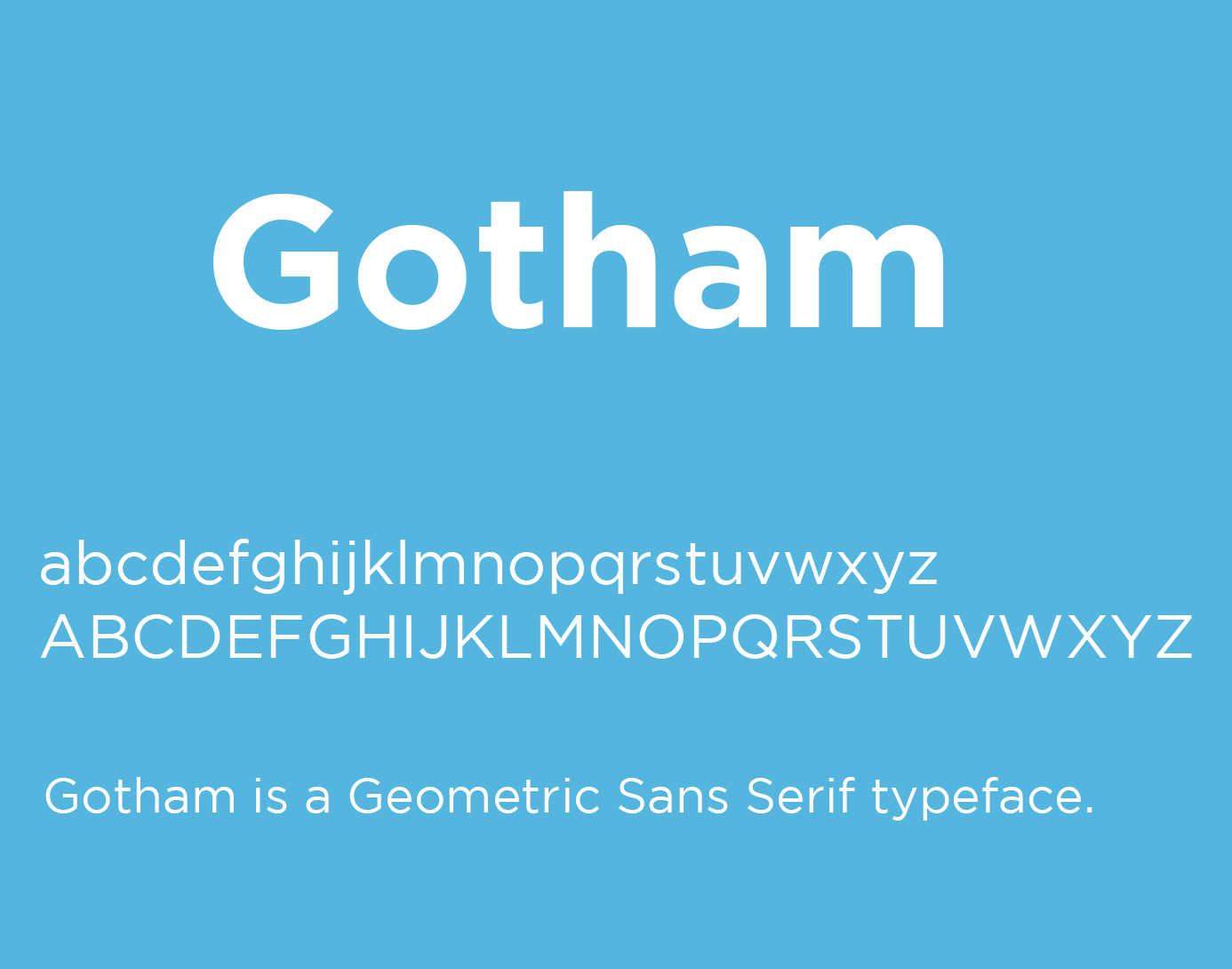 Пример шрифта Gotham #2