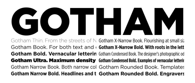 Пример шрифта Gotham #1