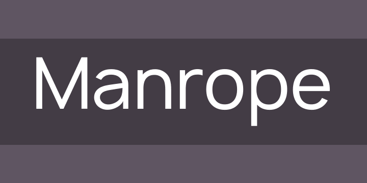 Пример шрифта Manrope #1