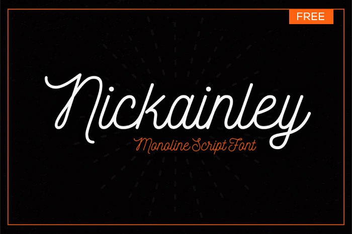Пример шрифта Nickainley #1
