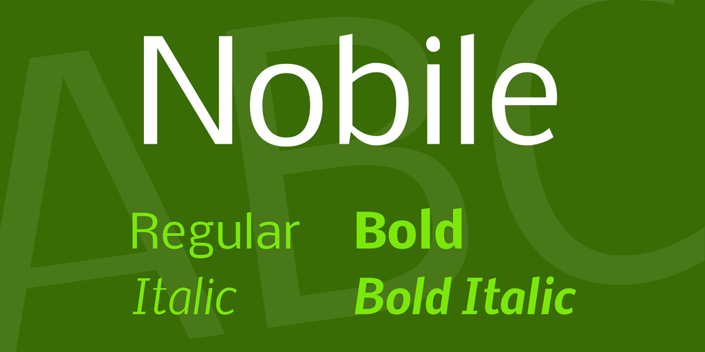 Пример шрифта Nobile #1