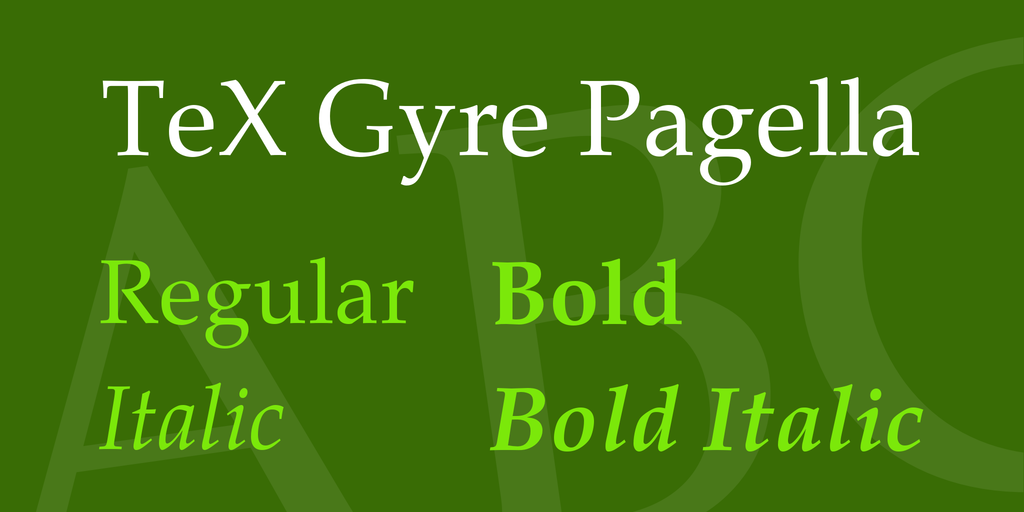 Пример шрифта TeX Gyre Pagella #1