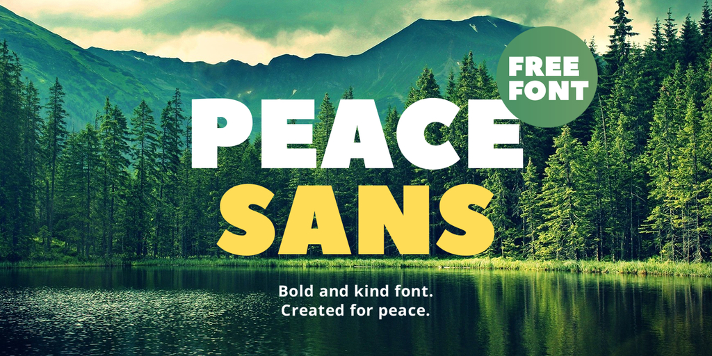 Пример шрифта Peace Sans #1