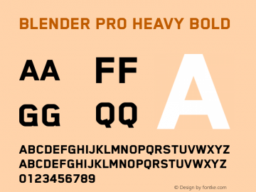 Пример шрифта Blender Pro #2