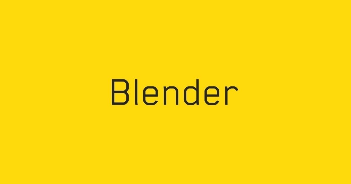 Пример шрифта Blender Pro #1