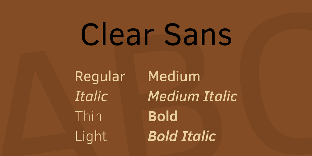 Пример шрифта Clear Sans #1