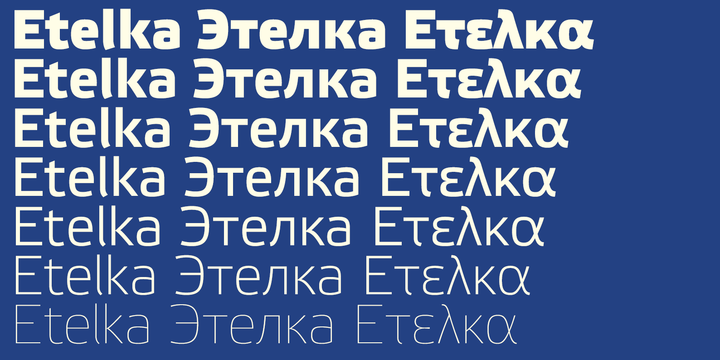 Пример шрифта Etelka #1