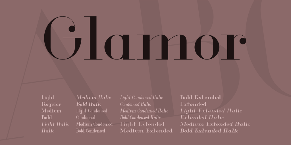 Пример шрифта Glamor #1