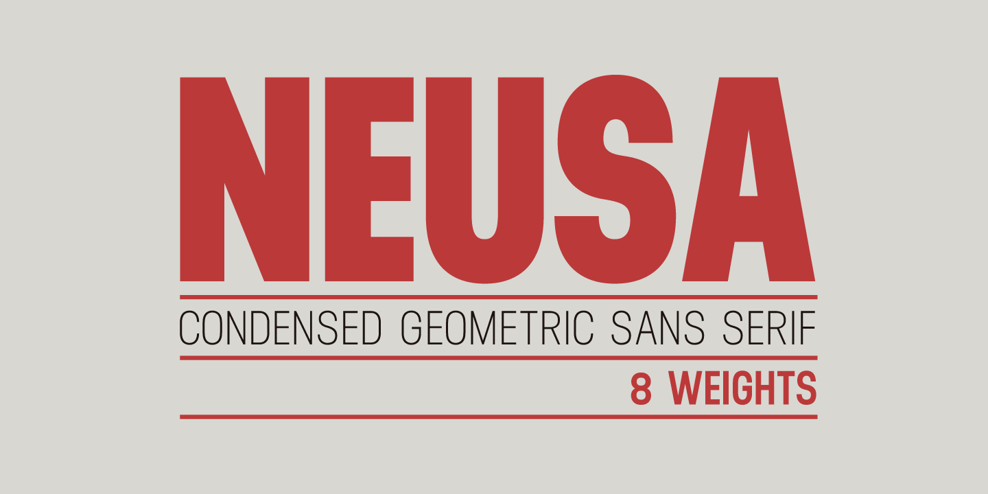Пример шрифта Neusa #1