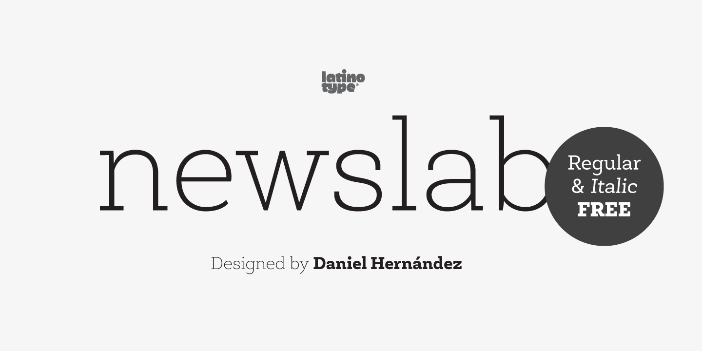 Пример шрифта Newslab #1