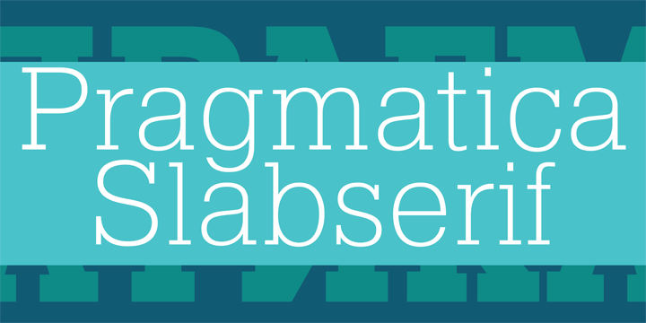Пример шрифта Pragmatica Slab #4