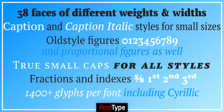 Пример шрифта PT Serif Pro #4