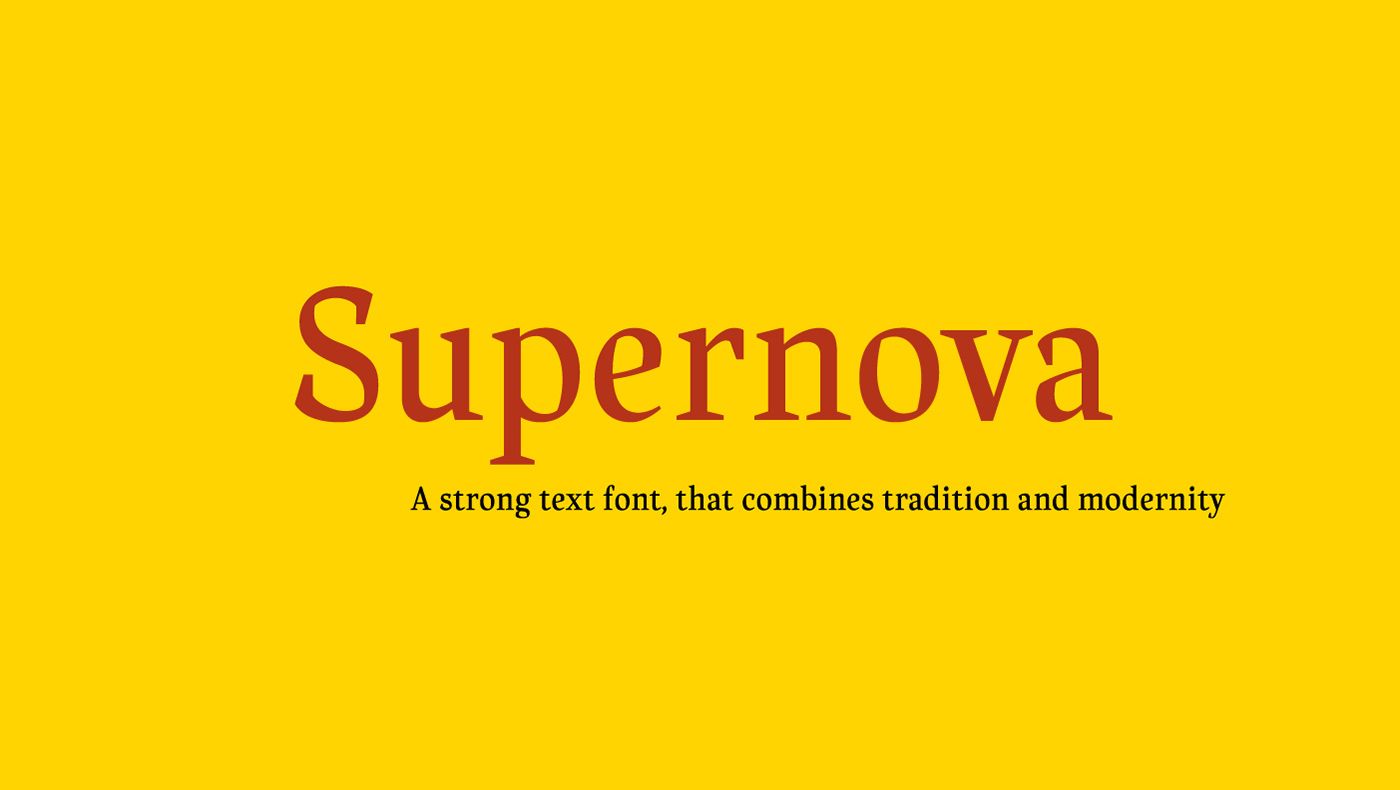 Пример шрифта Supernova #1
