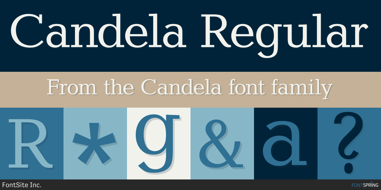 Пример шрифта Candela #2