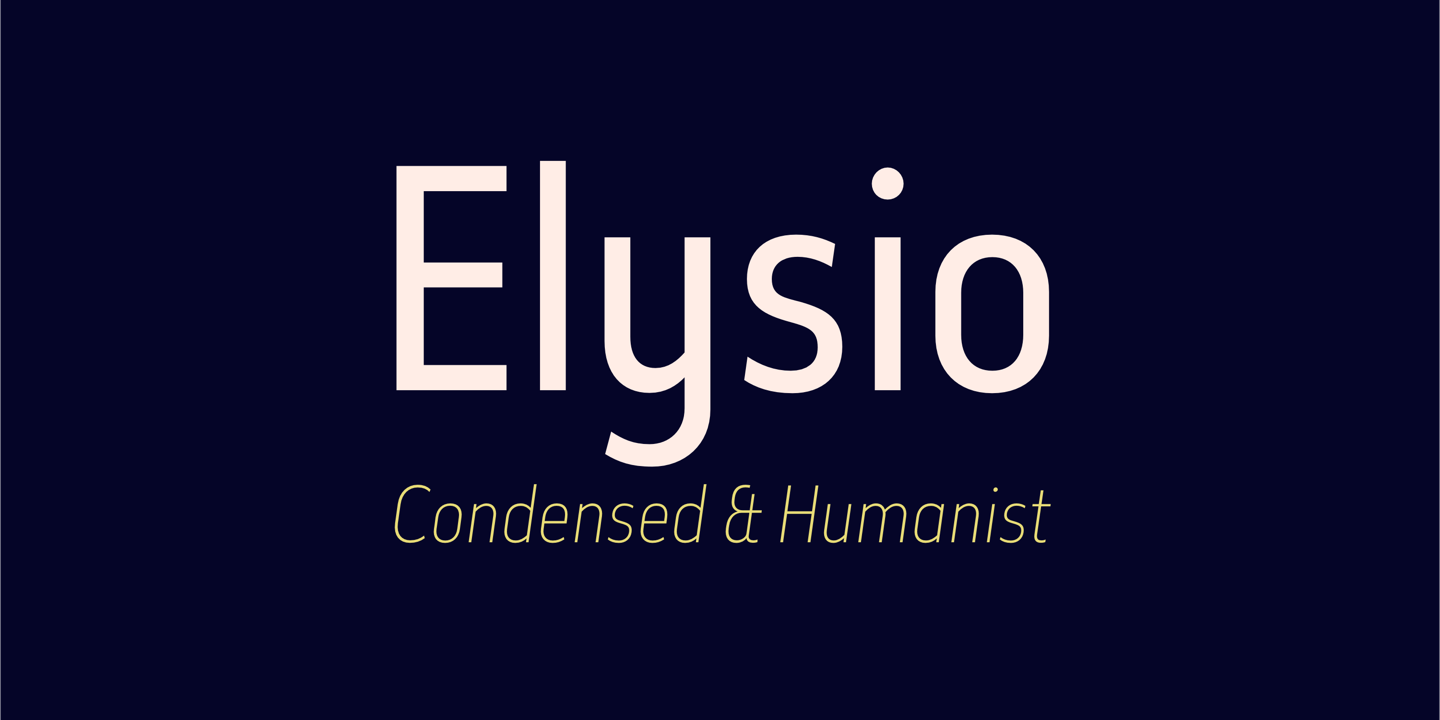 Пример шрифта Elysio #1