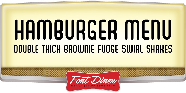 Пример шрифта Hamburger #1