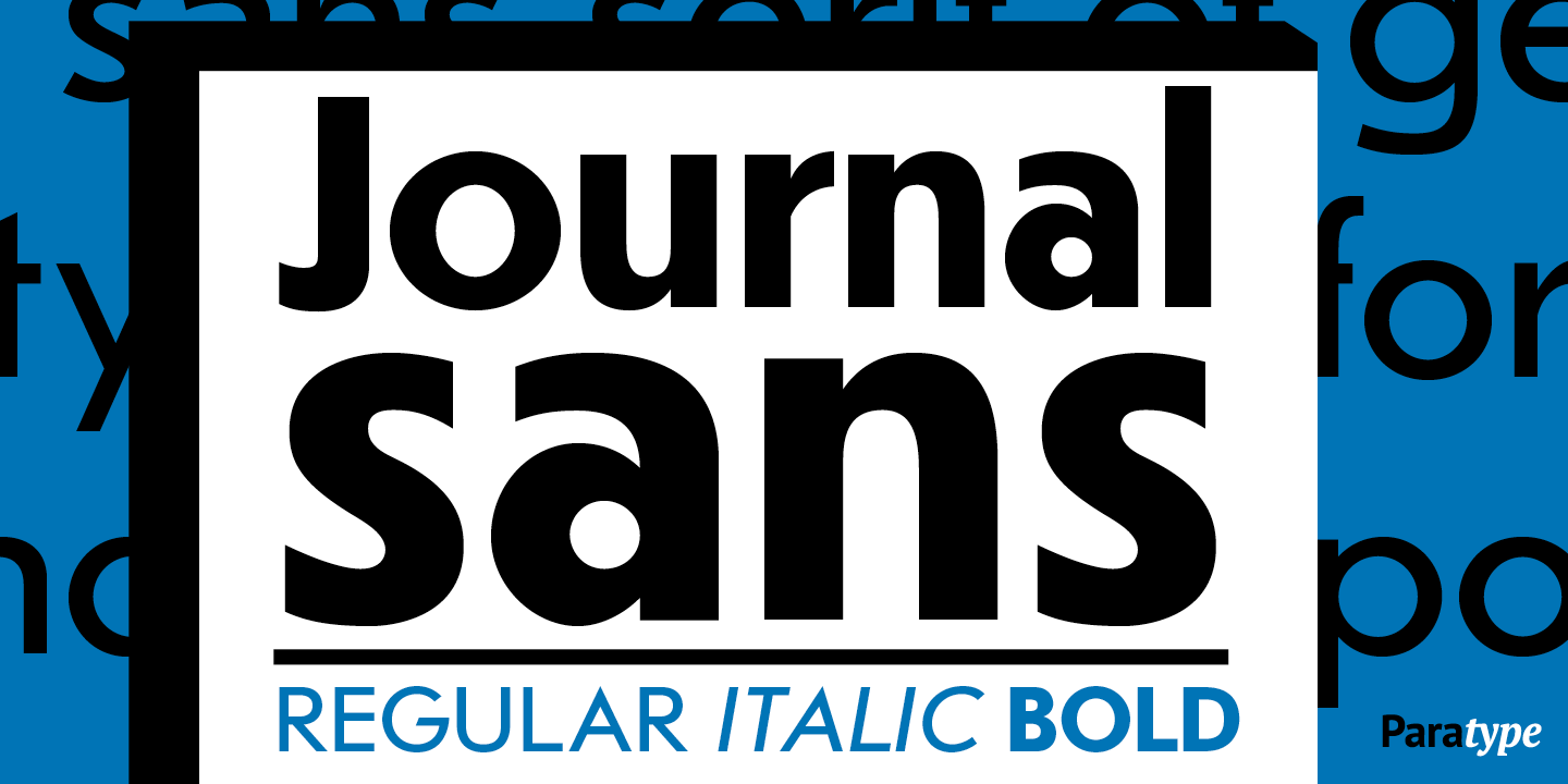 Пример шрифта Journal Sans #1