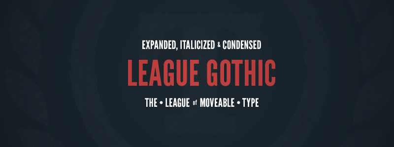 Пример шрифта League Gothic #2