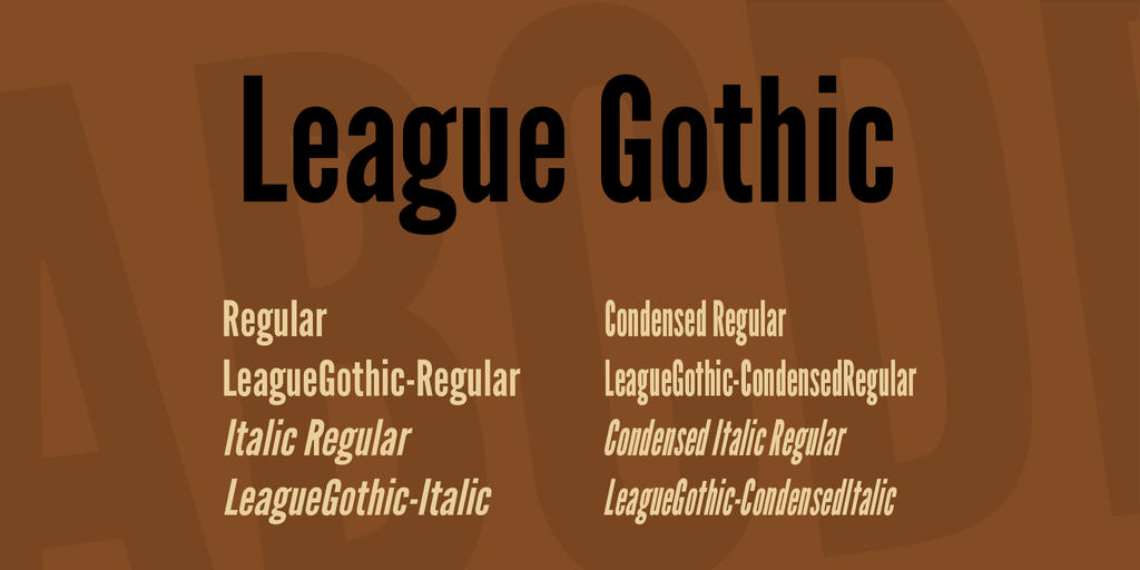 Пример шрифта League Gothic #1