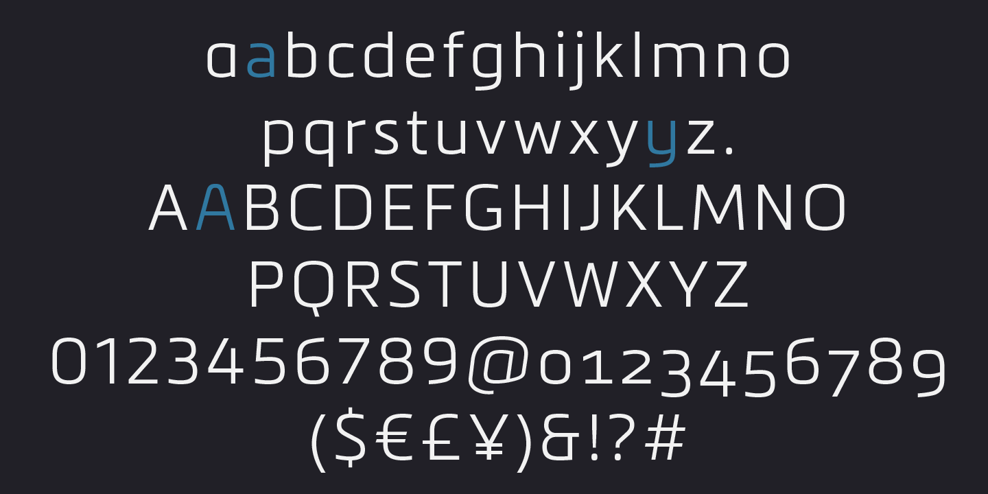 Пример шрифта Metronic Pro #4