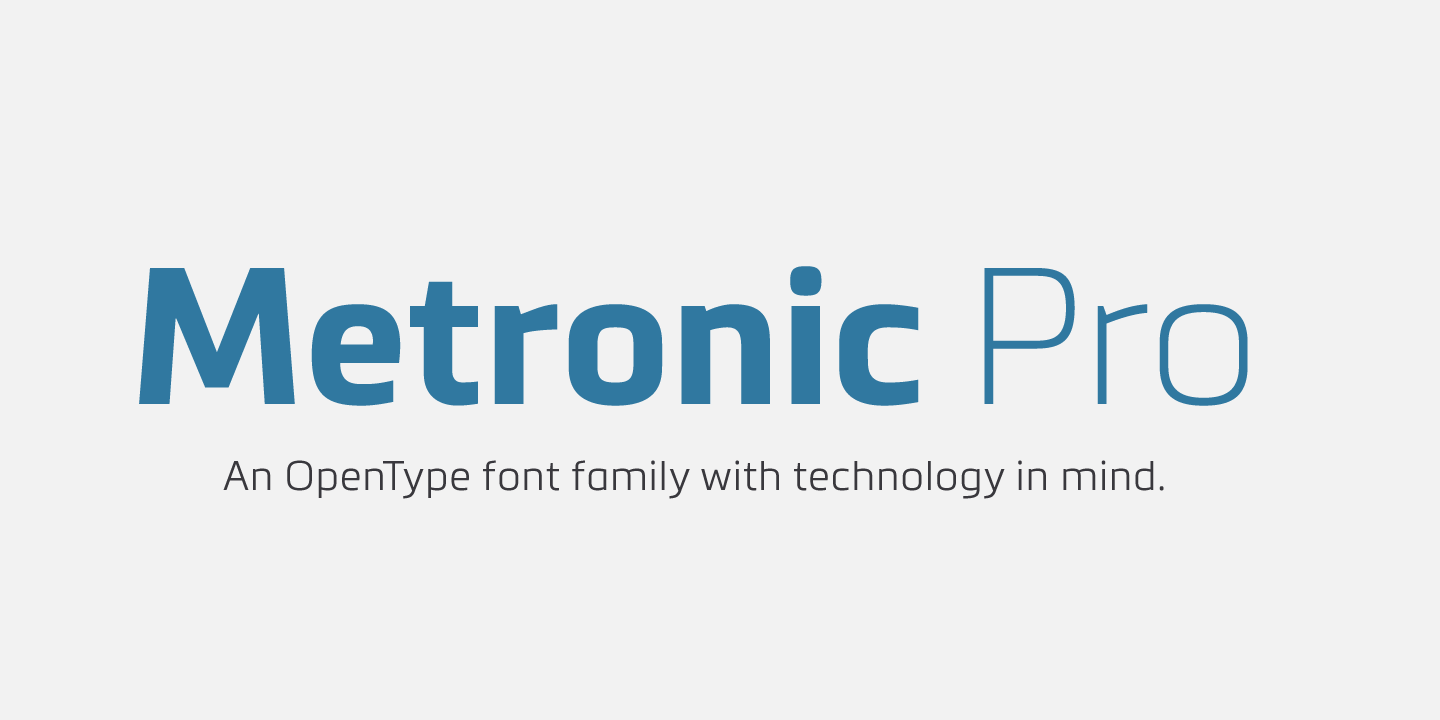 Пример шрифта Metronic Pro #1