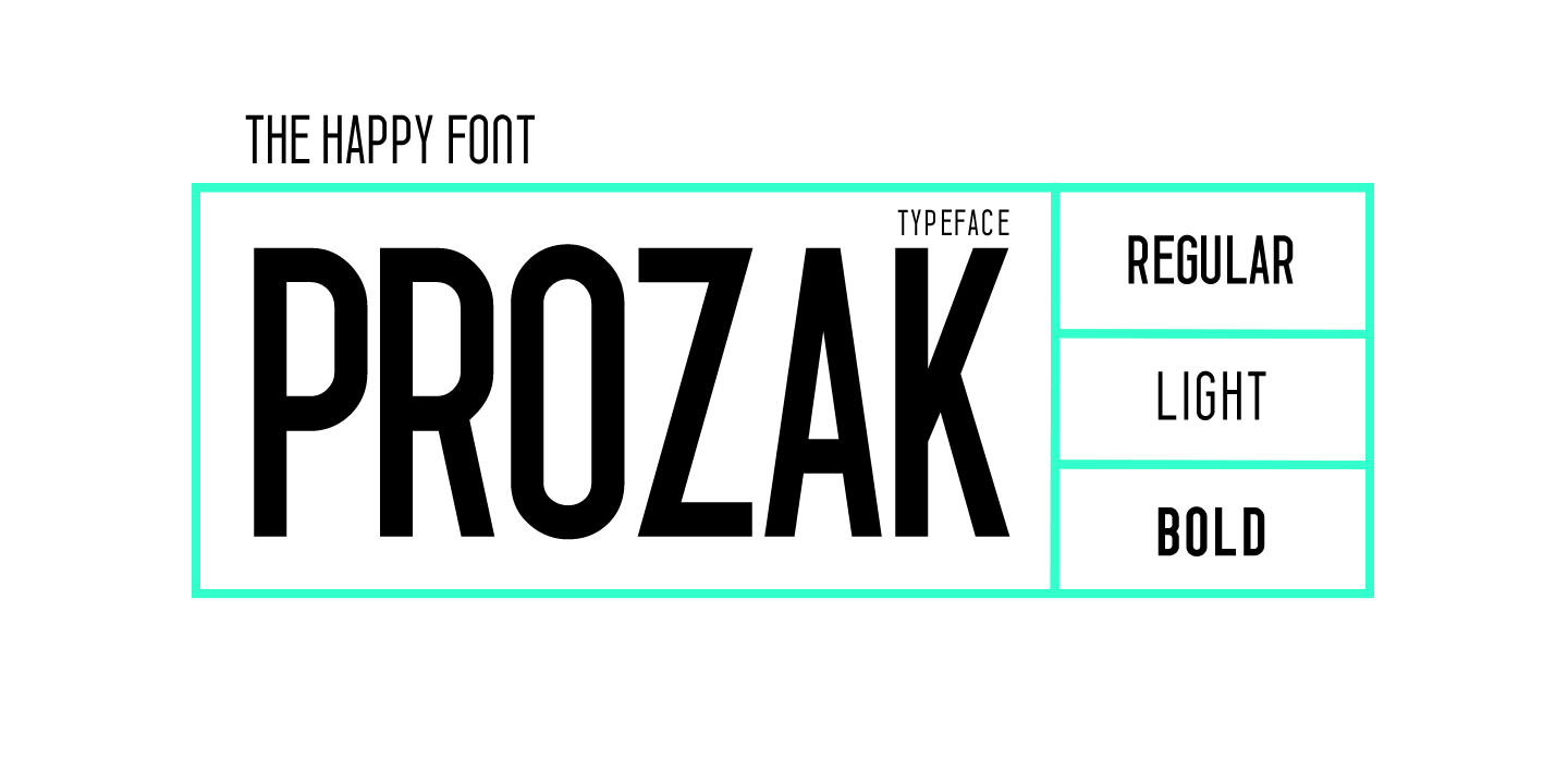 Пример шрифта Prozak #1