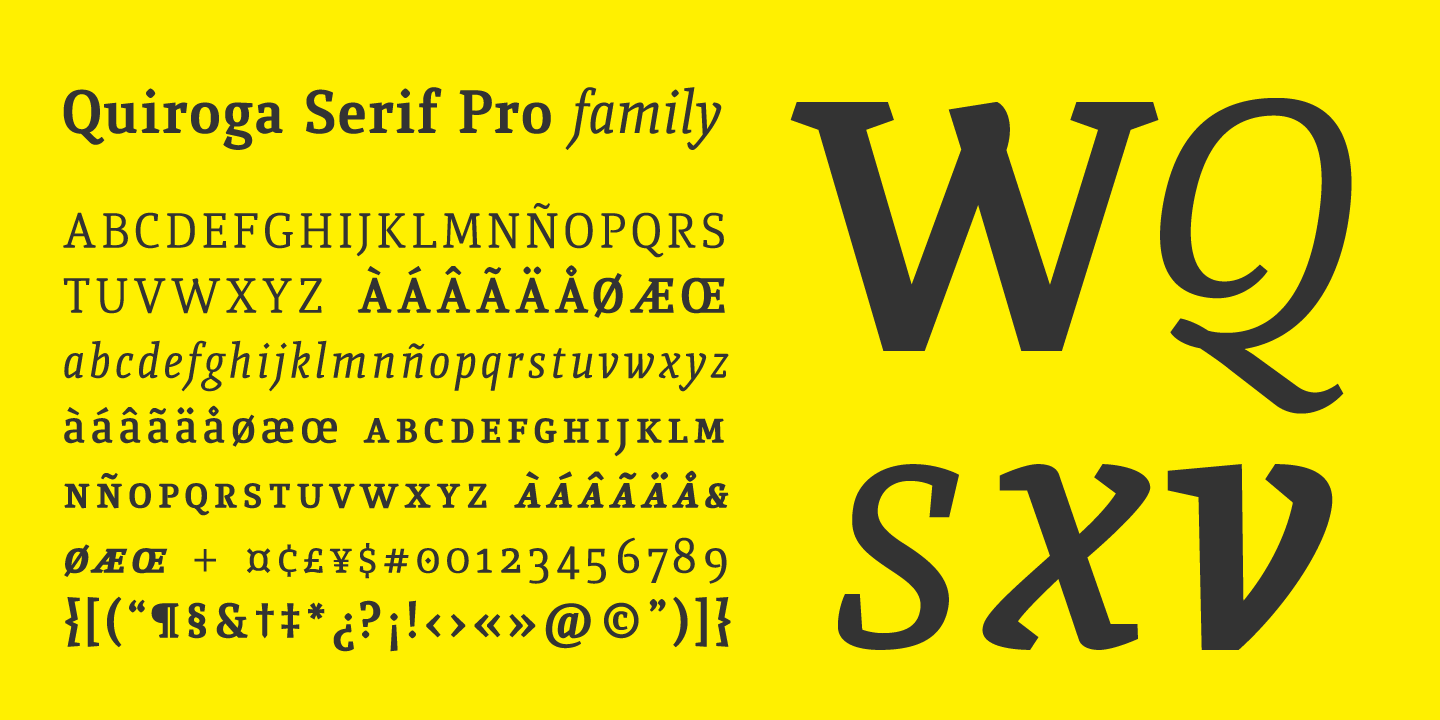 Пример шрифта Quiroga Serif Pro #2