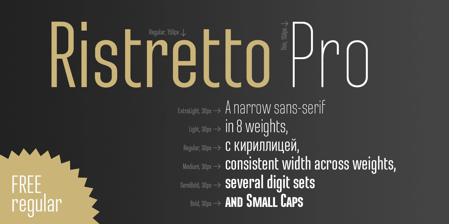 Пример шрифта Ristretto Pro #4