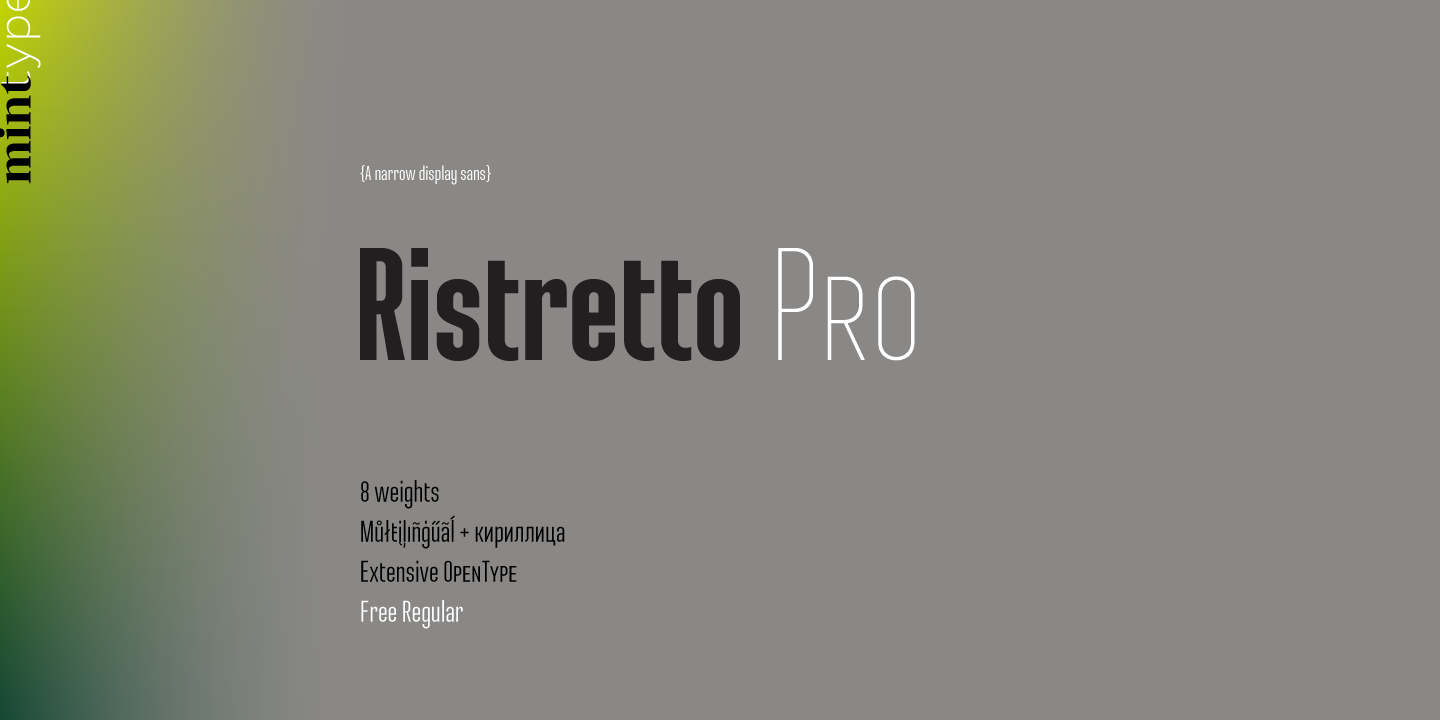 Пример шрифта Ristretto Pro #1