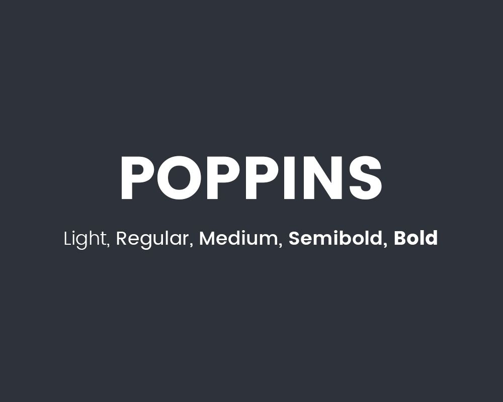 Пример шрифта Poppins #1