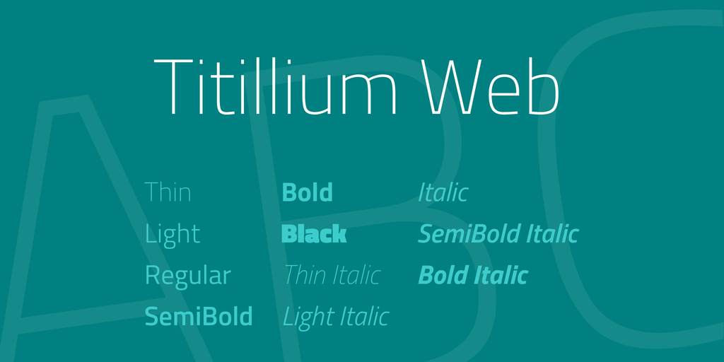Пример шрифта Titillium Web #1
