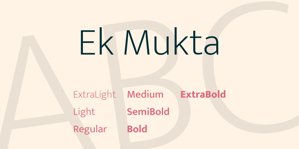 Пример шрифта Mukta #1