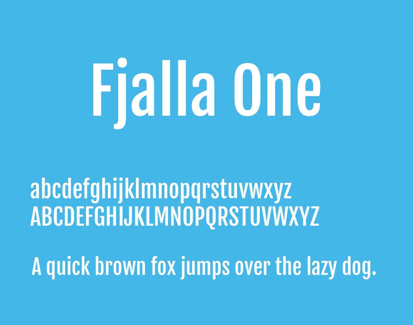 Пример шрифта Fjalla One #1