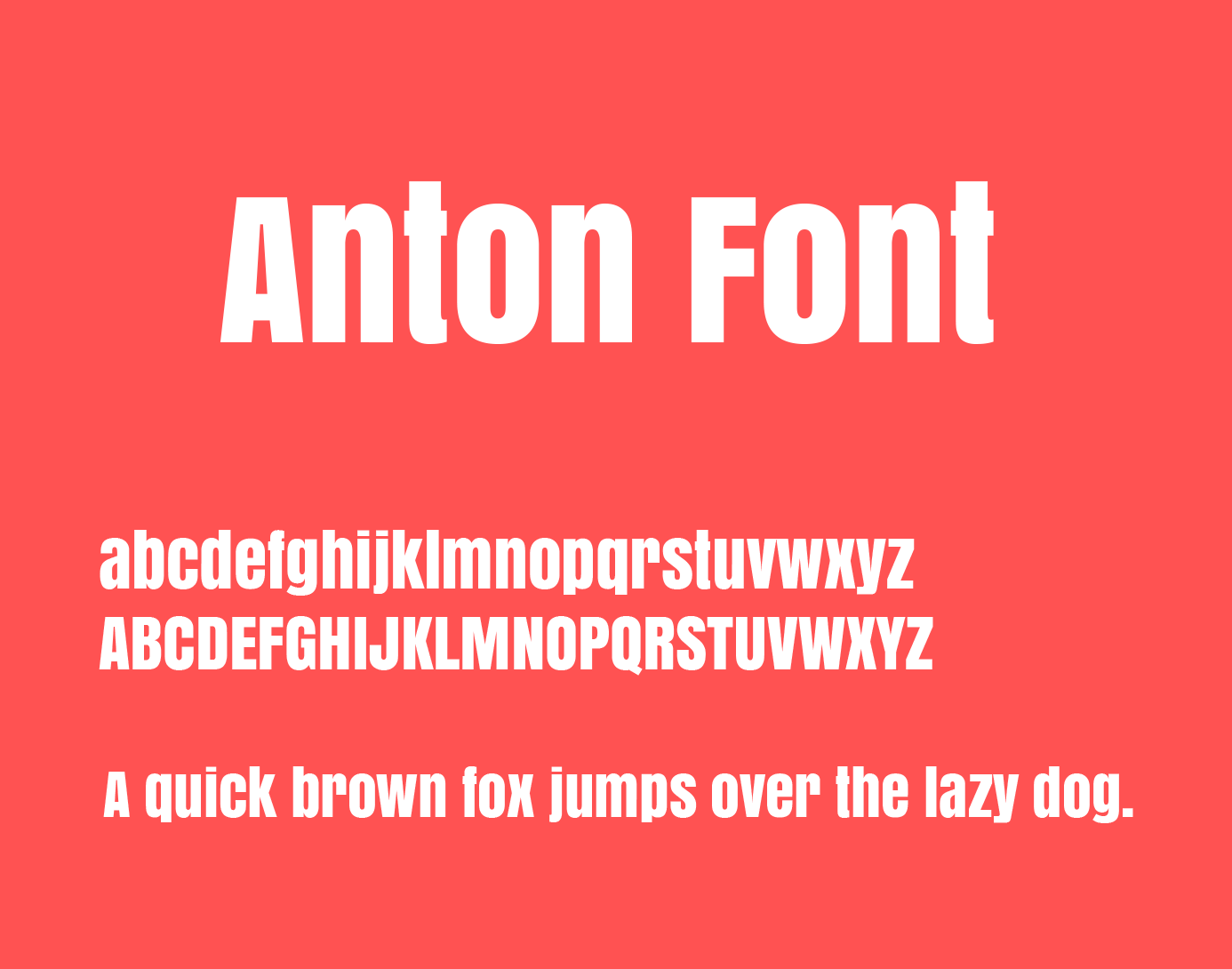 Пример шрифта Anton #1