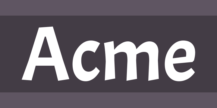 Пример шрифта Acme #1