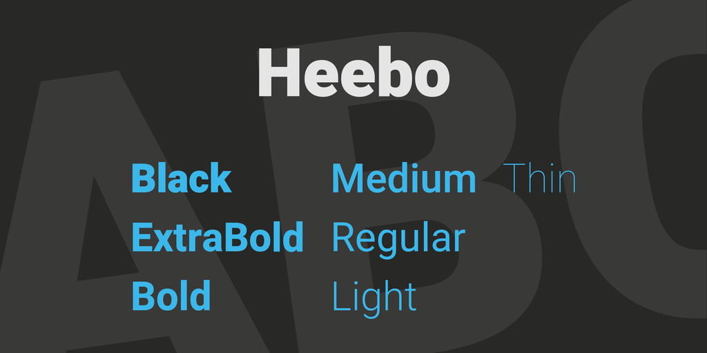 Пример шрифта Heebo #1