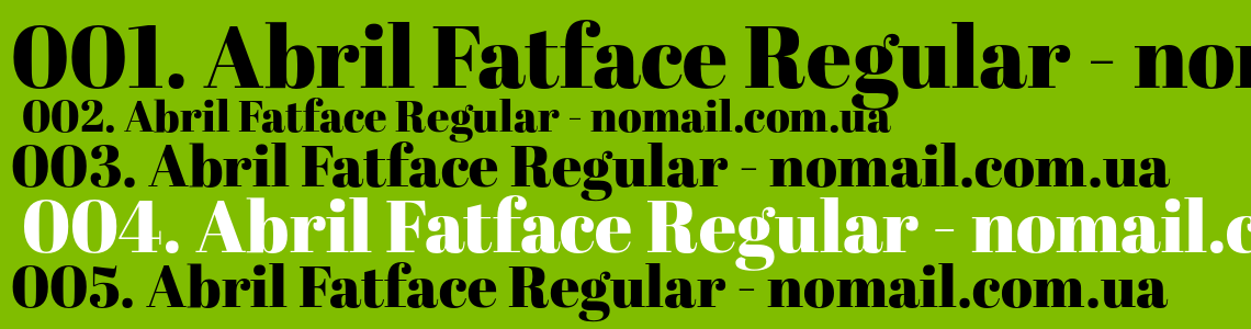 Пример шрифта Abril Fatface #1